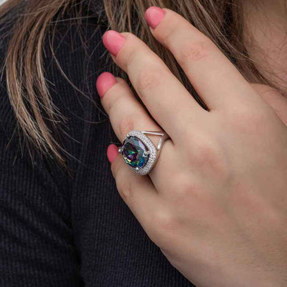 Mystic Stone Women's Silver Ring