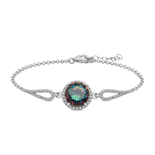 Mystic Topaz Silver Bracelet