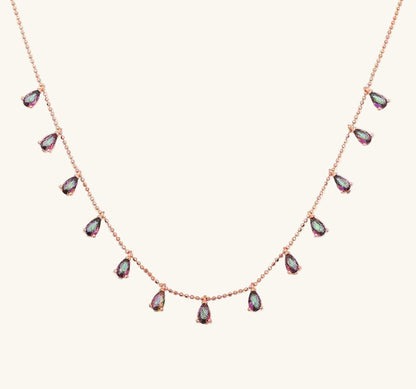 Mystic Topaz Luck Silver Necklace
