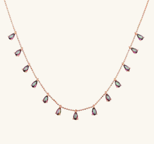 Mystic Topaz Luck Silver Necklace