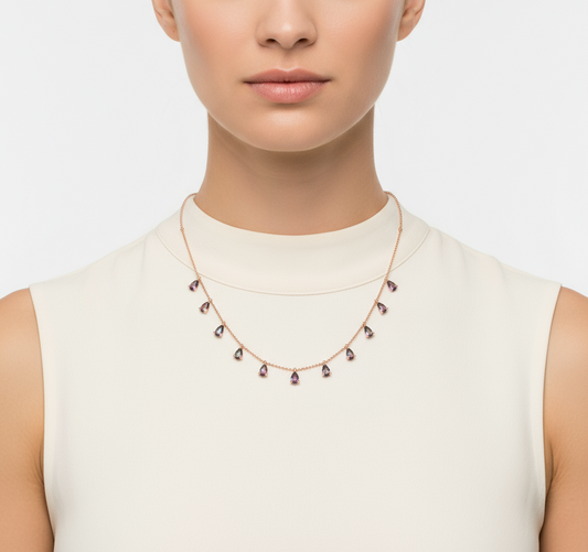 Mystic Topaz Glück Silber Halskette