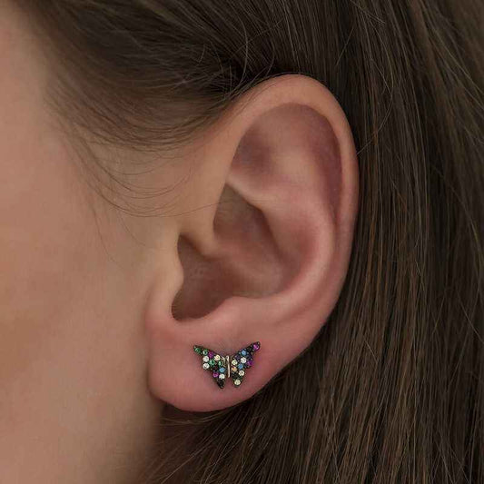 Mix Butterfly Silver Earrings