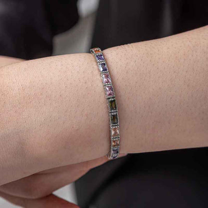 Mix Stone Waterway Women's Silver Bracelet