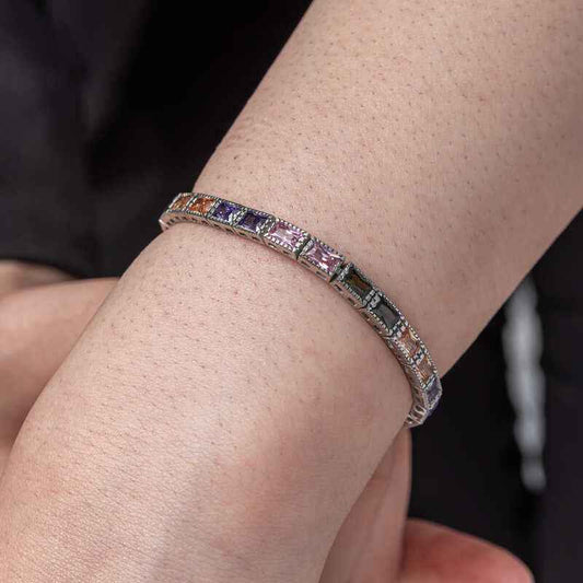 Mix Stone Waterway Women's Silver Bracelet