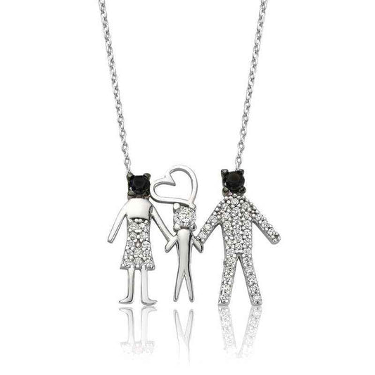 Happy Family Women's Silver Pendant