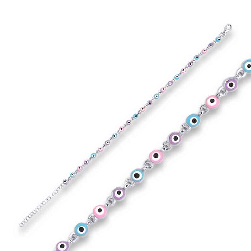 Nazar Boncuklu Silver Bracelet