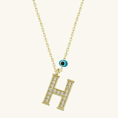 Nazar Gold H Letter Women's Silver Pendant