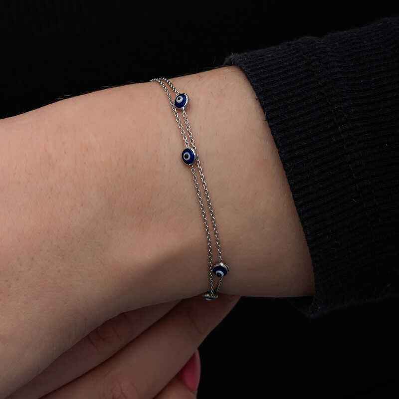 Nazar Women's Silver Bracelet