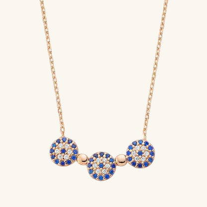 Women's Silver Evil Eye Pendant Necklace