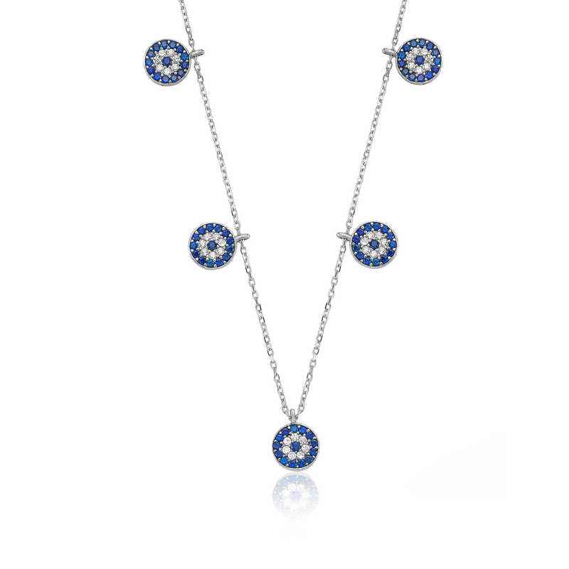Lucky Evil Eye Women's Silver Necklace