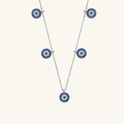 Lucky Evil Eye Women's Silver Necklace