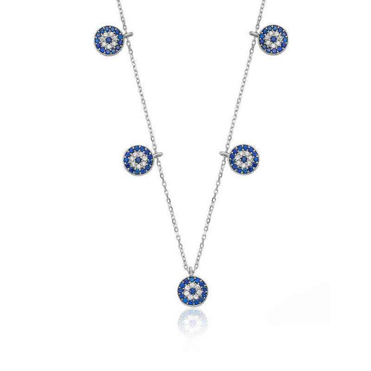 Lucky Evil Eye Women's Silver Necklace