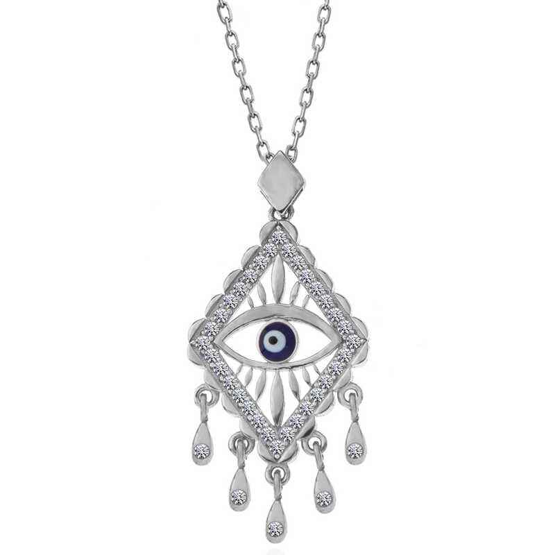 Evil Eye Women's Silver Necklace