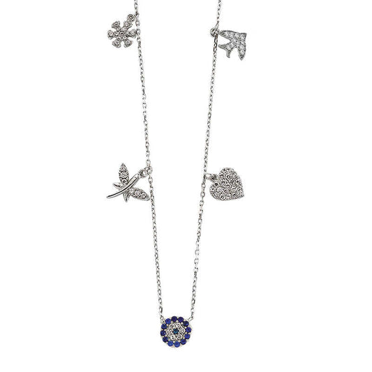 Lucky Evil Eye Silver Necklace