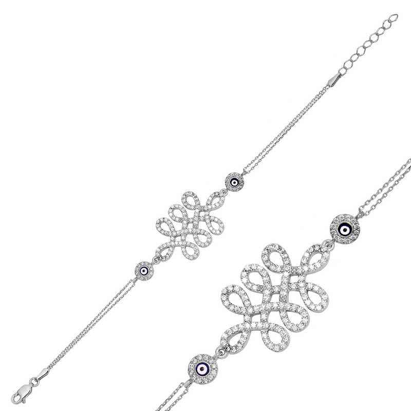 Evil Eye Infinity Women's Silver Bracelet
