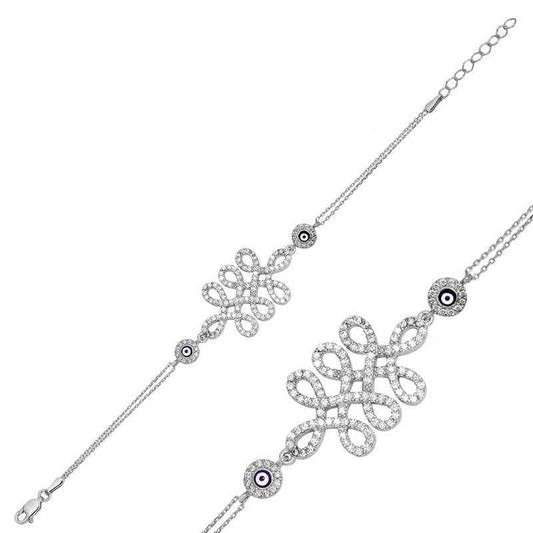 Evil Eye Infinity Women's Silver Bracelet