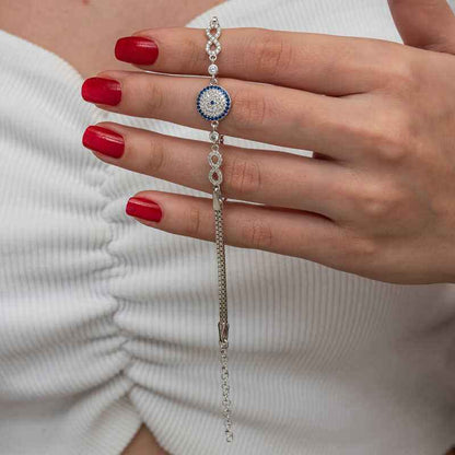 Evil Eye Infinity Women's Silver Bracelet