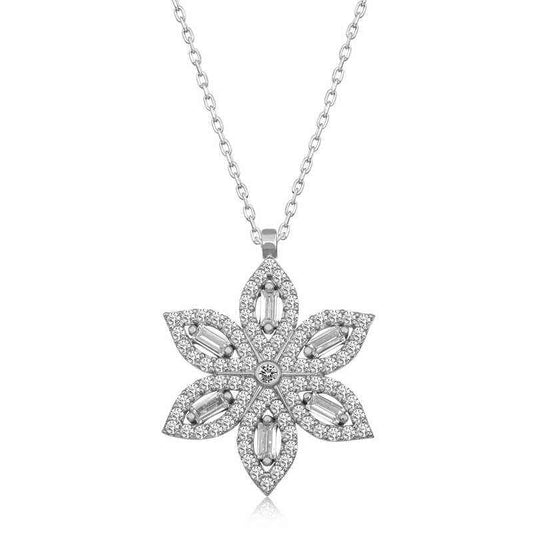 Narcissus Flower Women's Silver Necklace