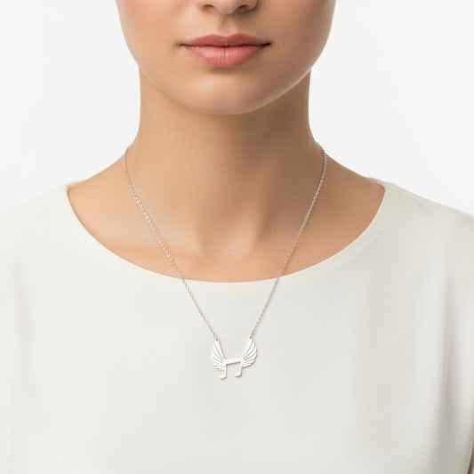 Musical Wings Damen Silber Halskette 