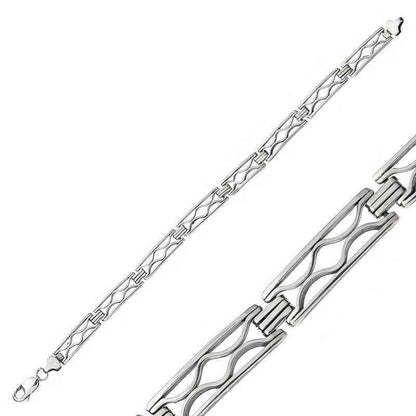 Oxidized Silver Men's Bracelet