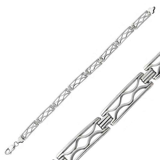 Oxidized Silver Men's Bracelet