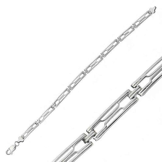 Oxidized Silver Men's Bracelet