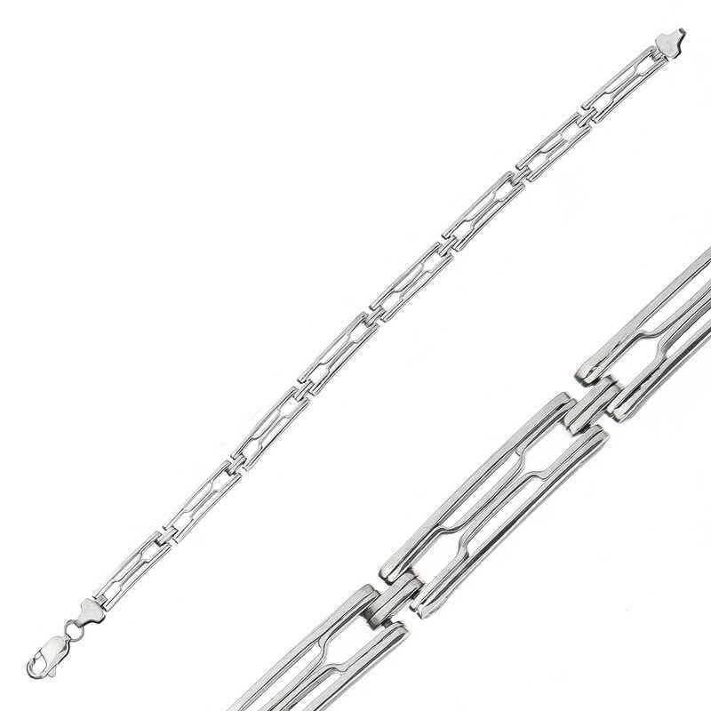 Oxidized Silver Men's Bracelet
