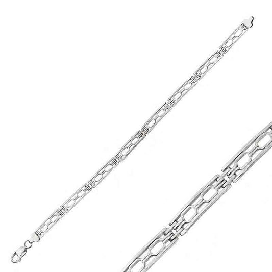 Oxidized Silver Men's Bracelet