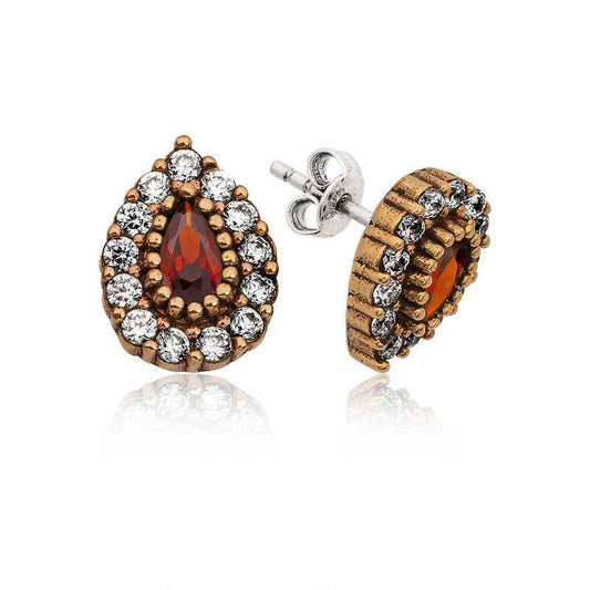 Authentic Drop Stud Silver Earrings