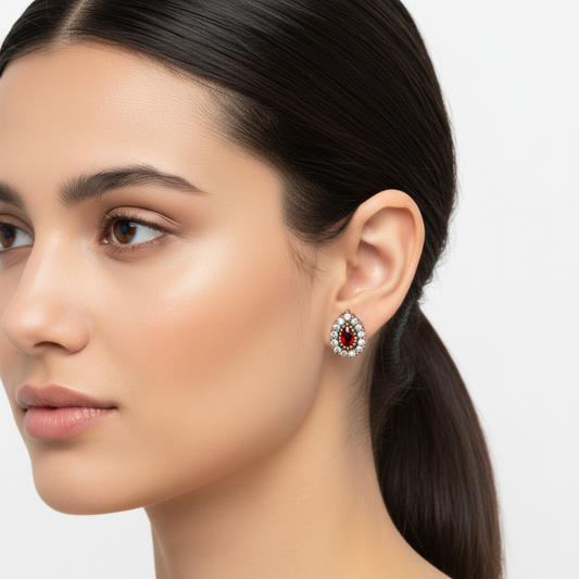 Boucles d'oreilles pendantes authentiques en argent