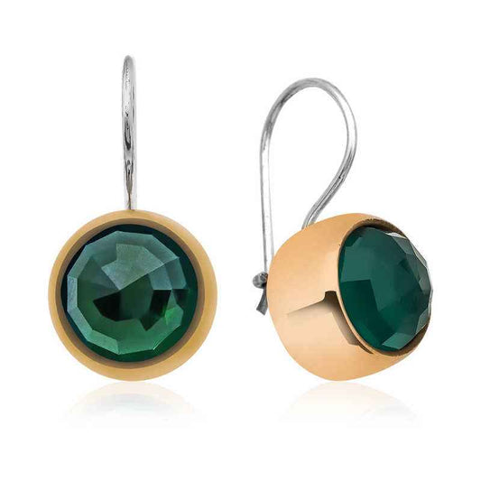 Authentic Emerald Silver Earrings