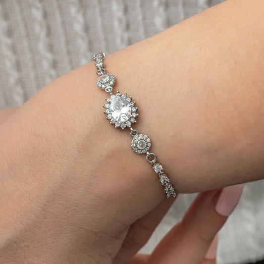 Bracelet ovale en argent pour femme Waterway