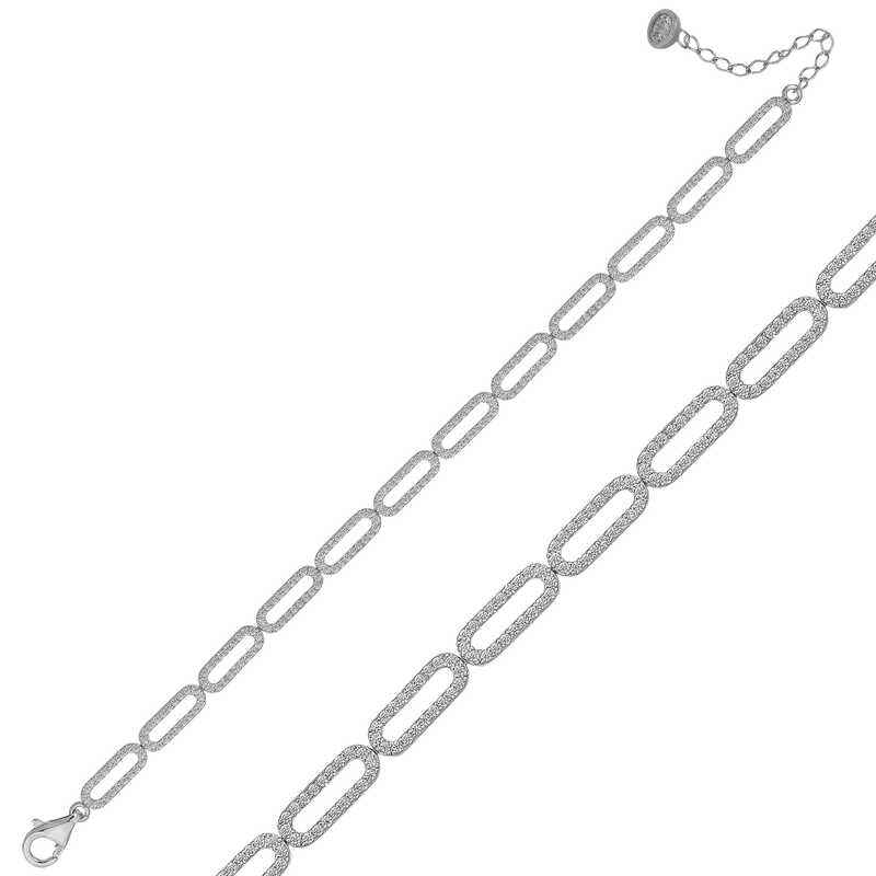 Oval Stone Women's Silver Bracelet