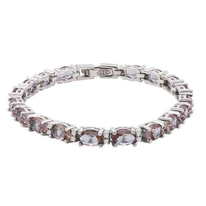 Oval Zultanite Stone Women's Silver Bracelet