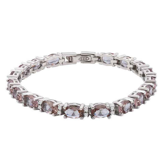 Oval Zultanite Stone Women's Silver Bracelet