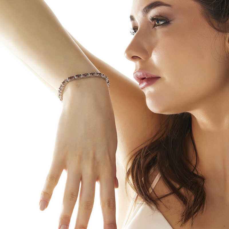 Oval Zultanite Stone Women's Silver Bracelet