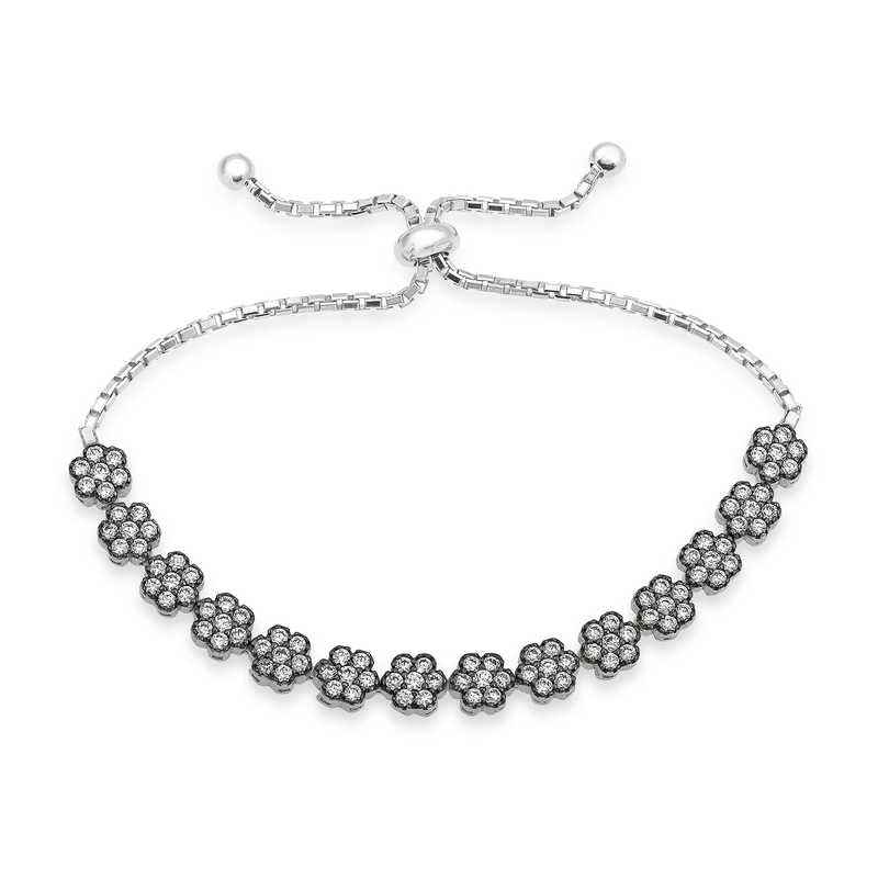 Daisy Women's Adjustable Silver Bracelet
