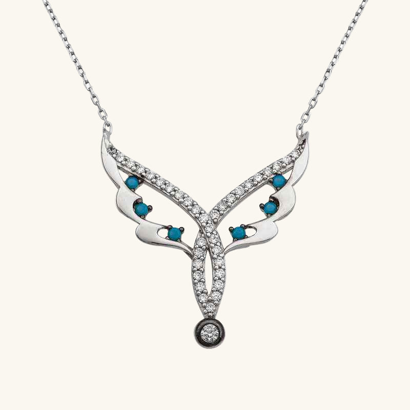 Angel Wing Women's Silver Necklace