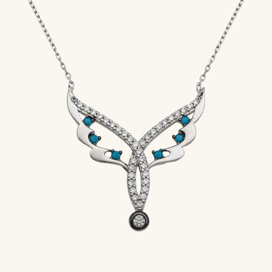 Angel Wing Women's Silver Necklace