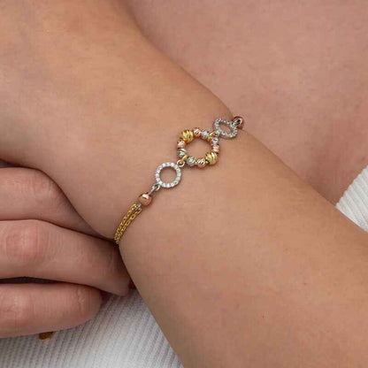 Silver Colored Doric Ring Bracelet