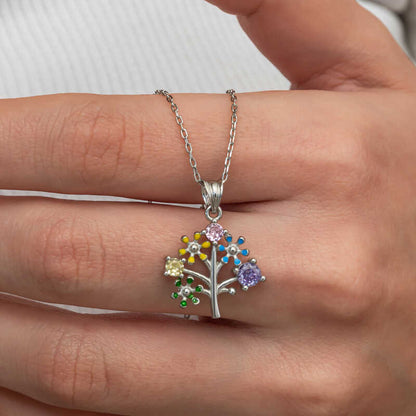 Tree of Life Women's Silver Colored Necklace