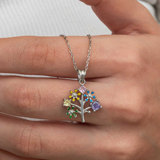 Tree of Life Women's Silver Colored Necklace