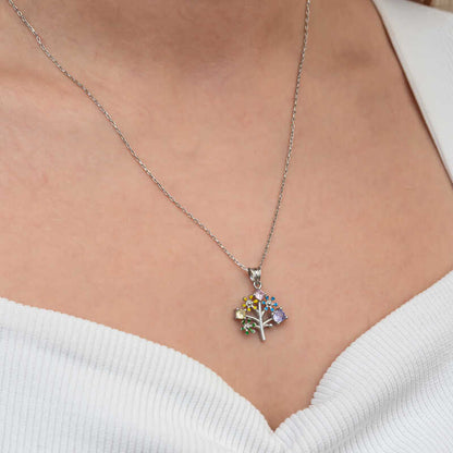 Tree of Life Women's Silver Colored Necklace