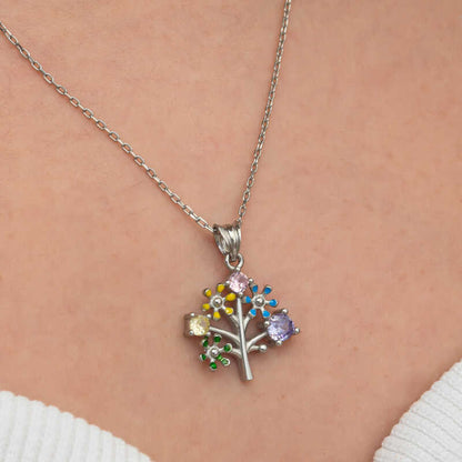 Tree of Life Women's Silver Colored Necklace