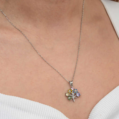 Tree of Life Women's Silver Colored Necklace