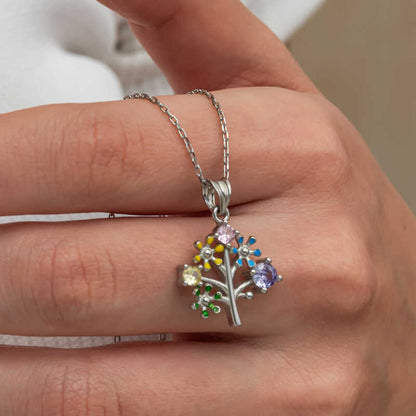Tree of Life Women's Silver Colored Necklace