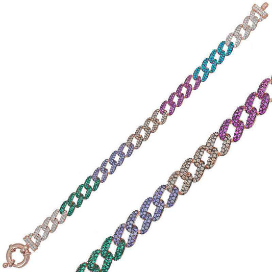 Stone Gourmet Women's Rose Plated Silver Bracelet
