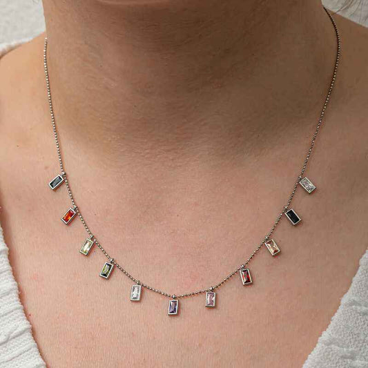 Lucky Stone Women's Silver Necklace