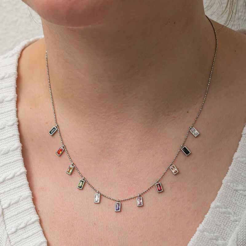 Lucky Stone Women's Silver Necklace