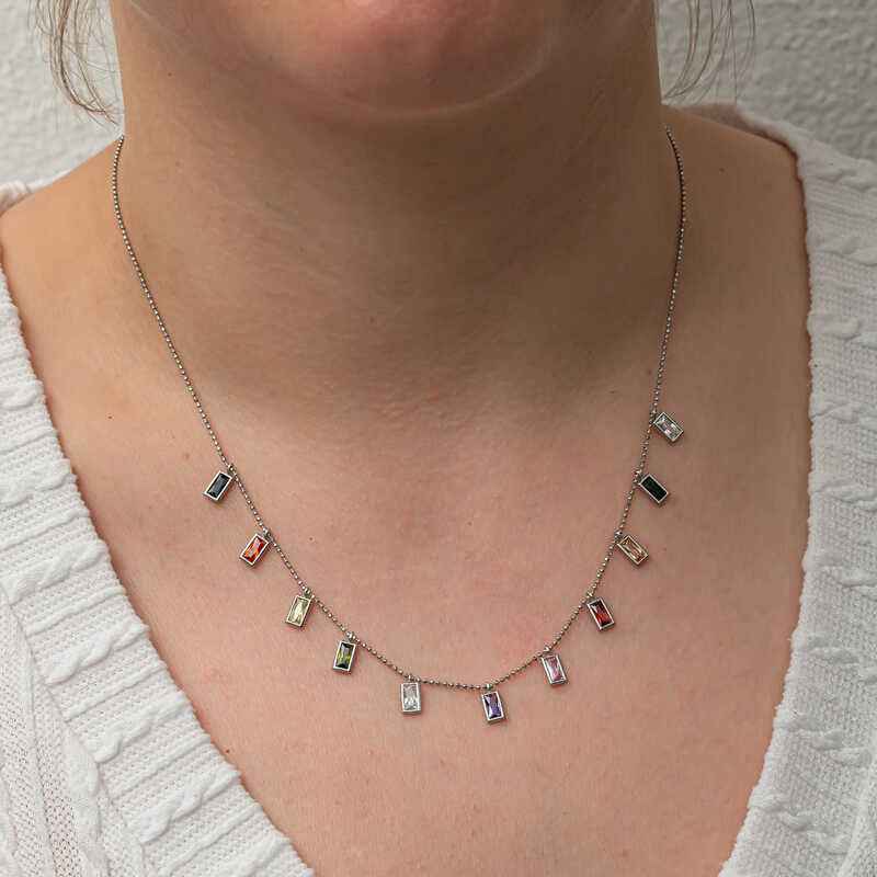 Lucky Stone Women's Silver Necklace
